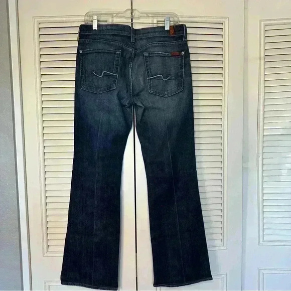 7  for all Mankind bootcut low rise medium wash size 31 western Y2K stretch - Picture 2 of 12